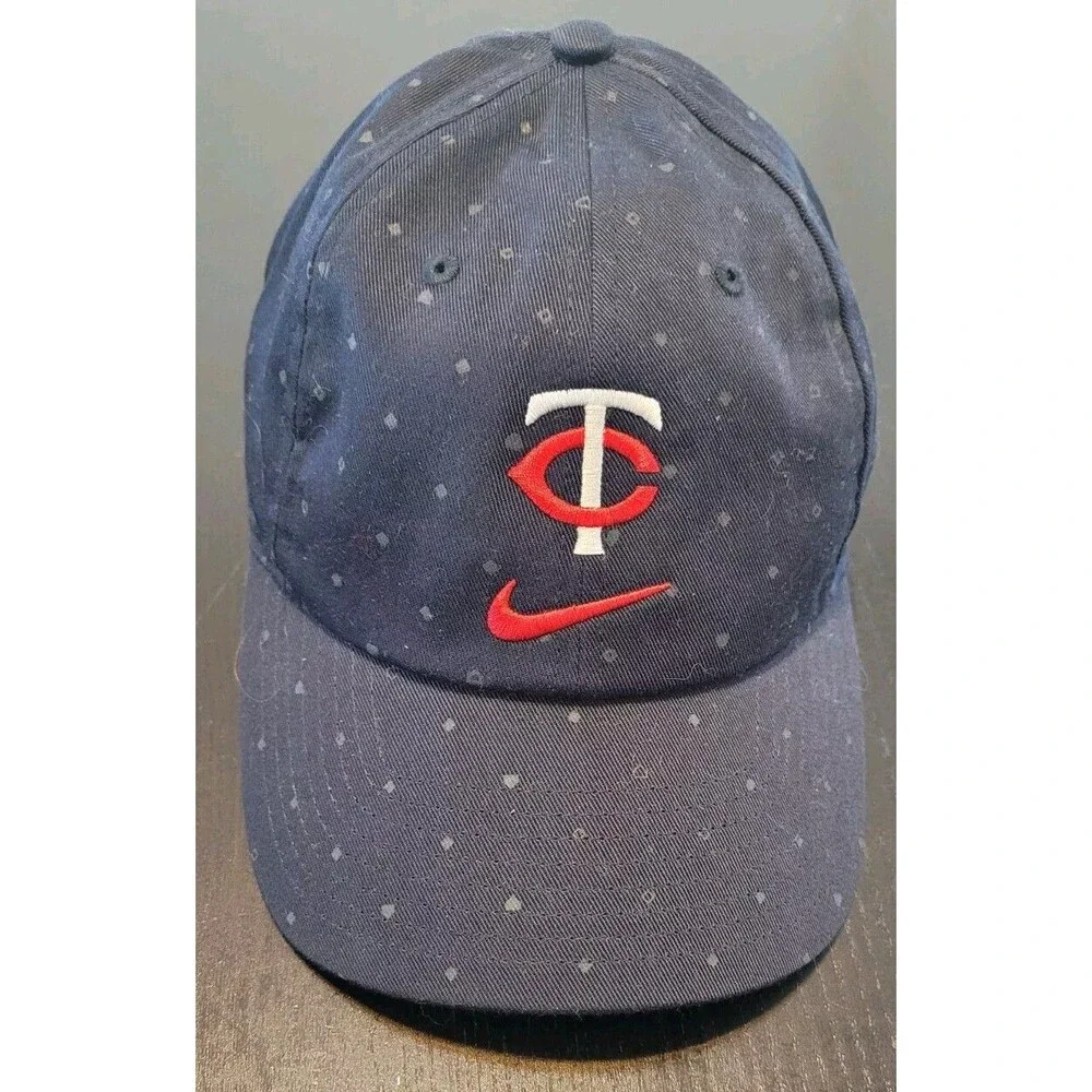 Minnesota Twins Nike Club Cap Navy Blue Primetime Print Adjustable Hat Swoosh